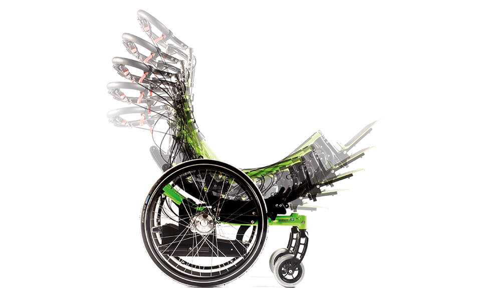 Patenteret Tilt-In-Space kørestolsteknologi